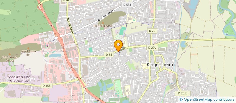 localisation de l'entreprise MADAME MURIEL DIETSCH  KINGERSHEIM