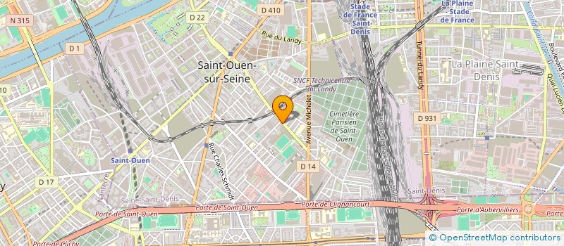 localisation de l'entreprise MADAME MURIEL DUPRE à SAINT-OUEN-SUR-SEINE