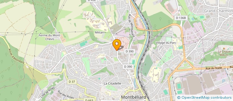 localisation de l'entreprise MADAME MURIEL FAIVRE  MONTBELIARD