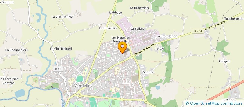 localisation de l'entreprise MADAME MURIEL FLOURIOT à MORDELLES