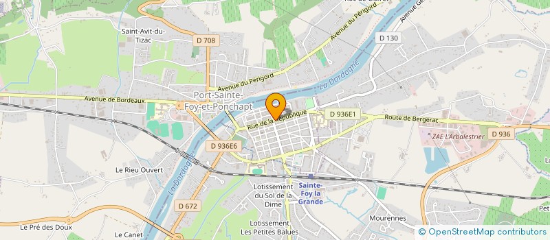 localisation de l'entreprise MADAME MURIEL GOUPY à SAINTE-FOY-LA-GRANDE