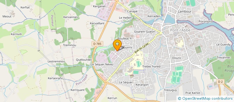localisation de l'entreprise MADAME MURIEL GUILLAMET à PONT-L'ABBE
