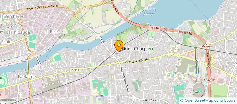 localisation de l'entreprise MADAME MURIEL GUILLOT  DECINES-CHARPIEU