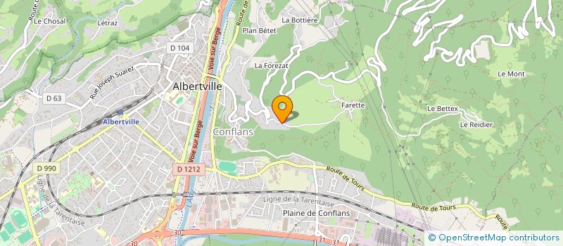 localisation de l'entreprise MADAME MURIEL GUSMERINI  ALBERTVILLE