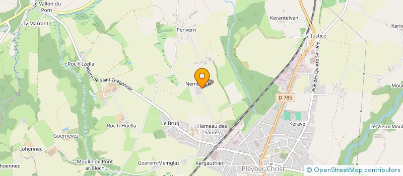 localisation de l'entreprise MADAME MURIEL KERBRAT  PLEYBER-CHRIST