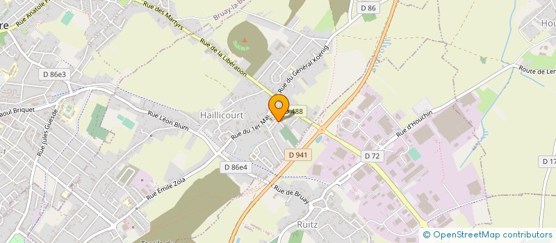 localisation de l'entreprise MADAME MURIEL LAURENT  HAILLICOURT