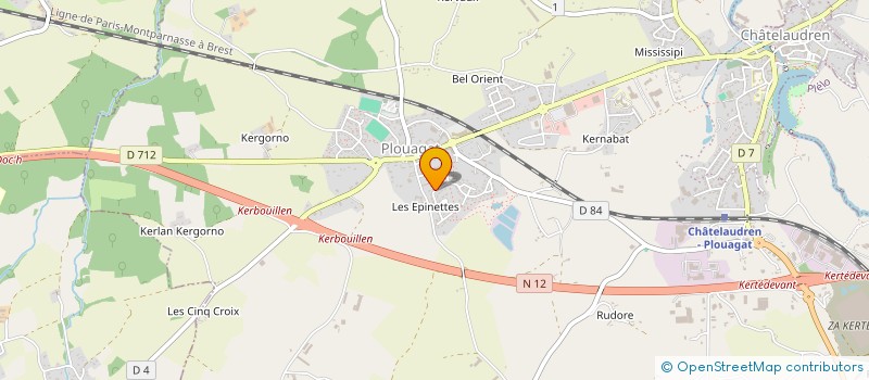 localisation de l'entreprise MADAME MURIEL LE HENAFF  CHATELAUDREN-PLOUAGAT