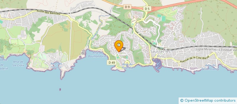 localisation de l'entreprise MADAME MURIEL LEMAIRE  SAUSSET-LES-PINS