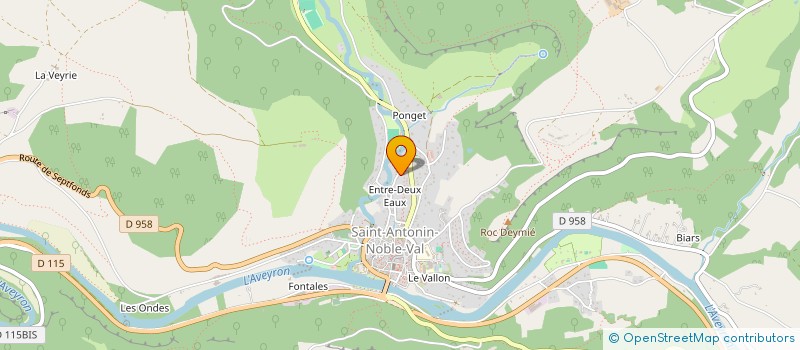 localisation de l'entreprise MADAME MURIEL LIMONET  SAINT-ANTONIN-NOBLE-VAL