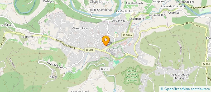 localisation de l'entreprise MADAME MURIEL LOMBARD  LES VANS