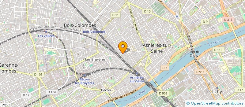 localisation de l'entreprise MADAME MURIEL MATHE  ASNIERES-SUR-SEINE