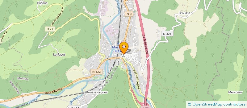 localisation de l'entreprise MADAME MURIEL MATHIEU à MASSIAC