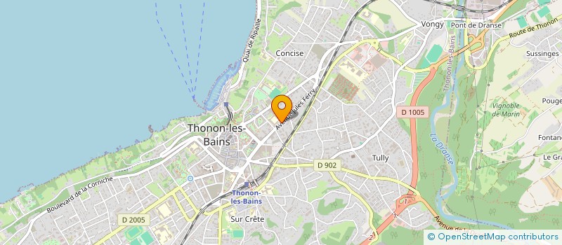 localisation de l'entreprise MADAME MURIEL PETHOUD à THONON-LES-BAINS