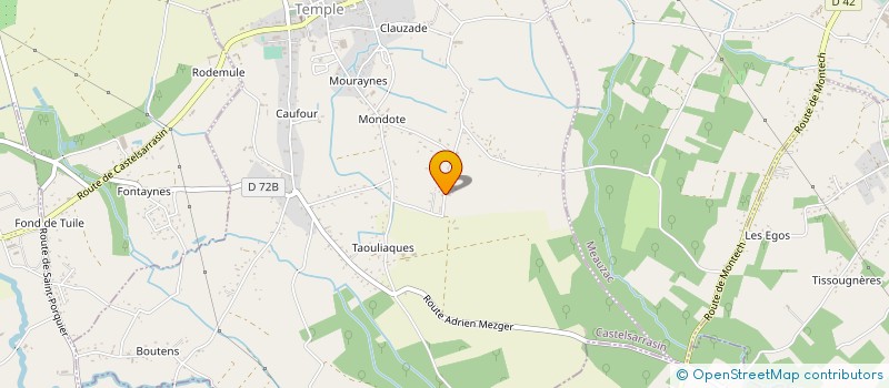 localisation de l'entreprise MADAME MURIEL PETIT  LABASTIDE-DU-TEMPLE