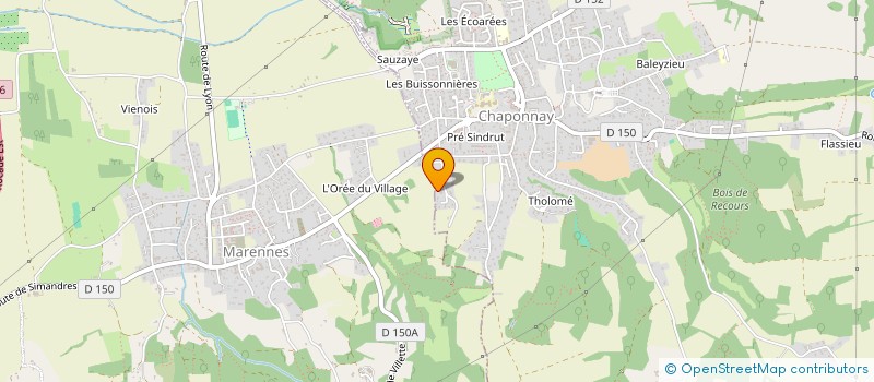 localisation de l'entreprise MADAME MURIEL PEY  CHAPONNAY