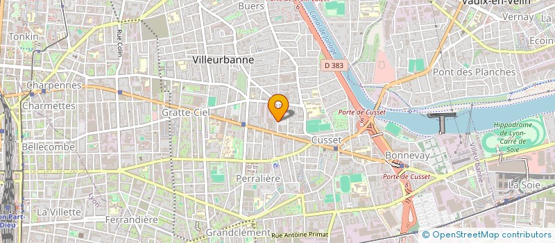 localisation de l'entreprise MADAME MURIEL PRAT à VILLEURBANNE