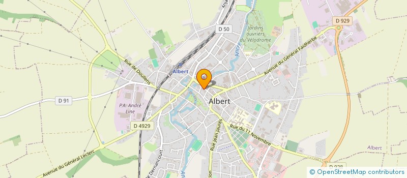 localisation de l'entreprise MADAME MURIEL RANSQUIN à ALBERT