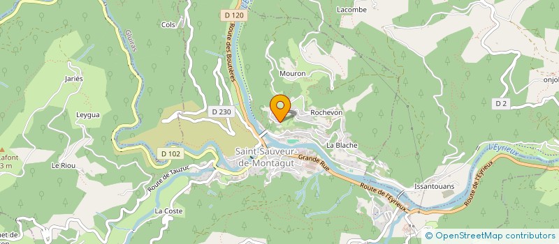 localisation de l'entreprise MADAME MURIEL ROUX  SAINT-SAUVEUR-DE-MONTAGUT