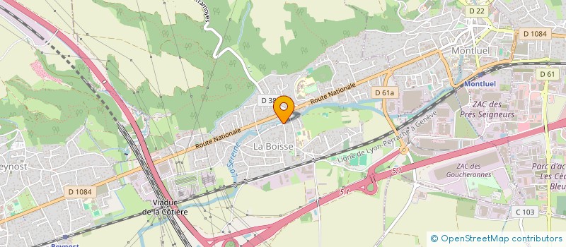 localisation de l'entreprise MADAME MURIEL ROZIER  LA BOISSE