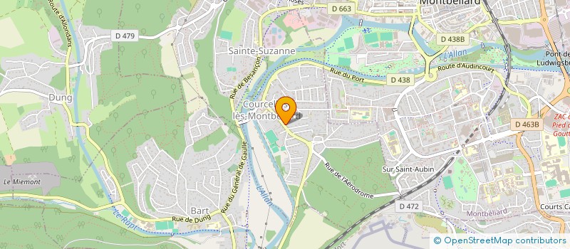 localisation de l'entreprise MADAME MURIEL SEGUIN  COURCELLES-LES-MONTBELIARD