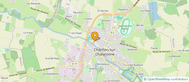 localisation de l'entreprise MADAME MURIEL THILLET à CHATILLON-SUR-CHALARONNE