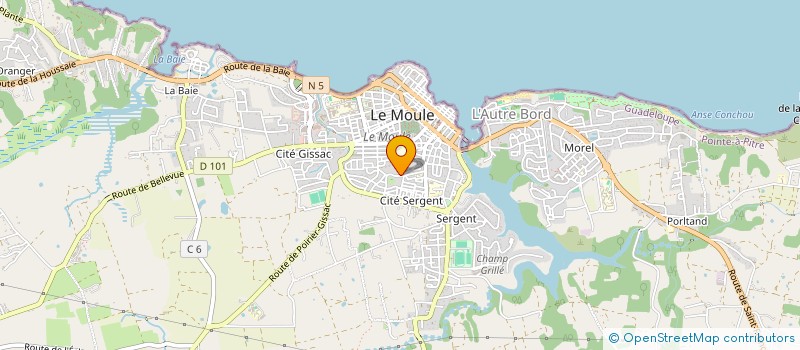 localisation de l'entreprise MADAME MURIELLE AZEDE à LE MOULE