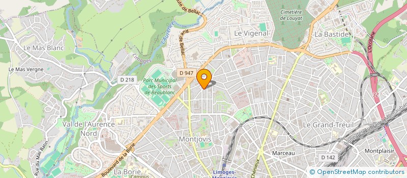 localisation de l'entreprise MADAME MURIELLE BABIN à LIMOGES