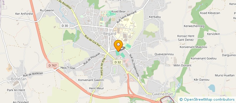 localisation de l'entreprise MADAME MURIELLE CADREN  BEGARD