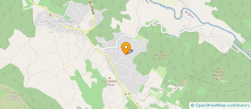 localisation de l'entreprise MADAME MURIELLE CELESTINE  LE THORONET