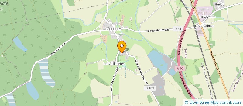 localisation de l'entreprise MADAME MURIELLE CHABRY à CERTINES