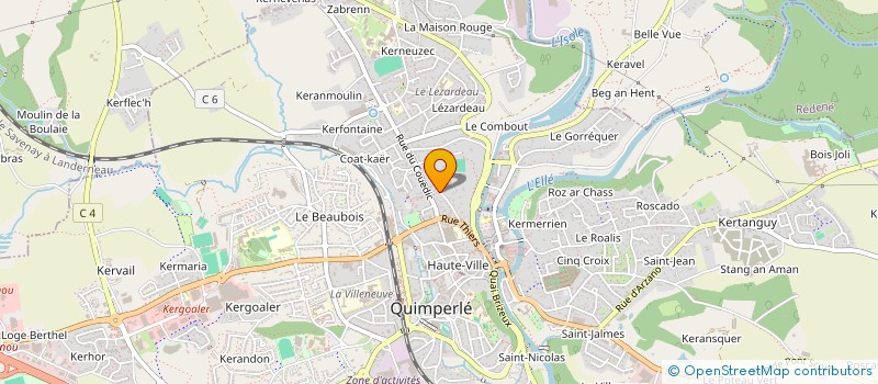 localisation de l'entreprise MADAME MURIELLE CHARPENTIER  QUIMPERLE