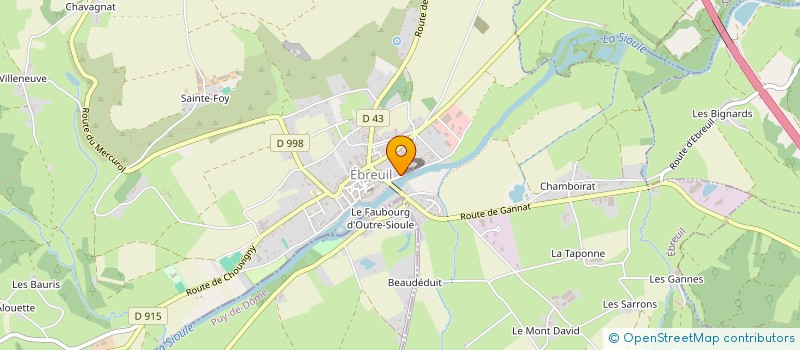 localisation de l'entreprise MADAME MURIELLE CHEVALIER  EBREUIL