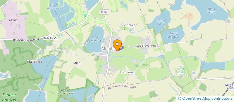 localisation de l'entreprise MADAME MURIELLE DELORME  MONTHIEUX