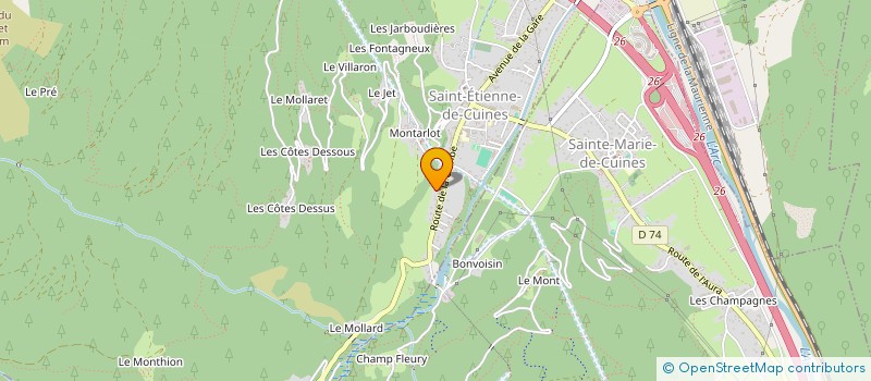 localisation de l'entreprise MADAME MURIELLE DENOLF  SAINT-ETIENNE-DE-CUINES