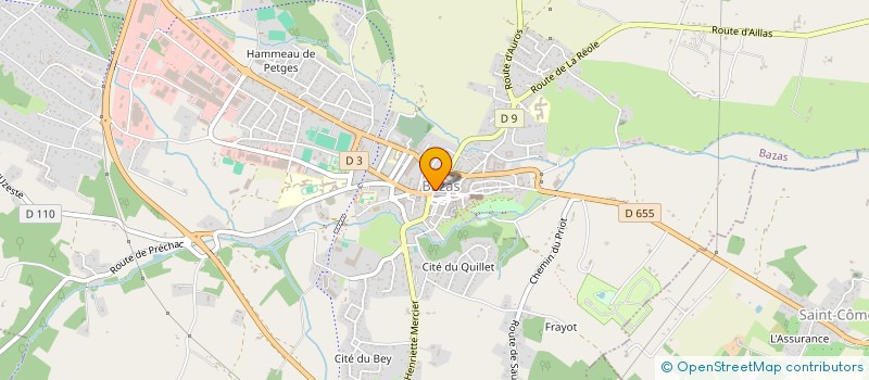 localisation de l'entreprise MADAME MURIELLE DERRIEN  BAZAS