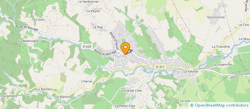 localisation de l'entreprise MADAME MURIELLE FAGEOT  THURINS