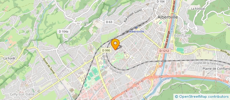 localisation de l'entreprise MADAME MURIELLE GAUDIN  ALBERTVILLE