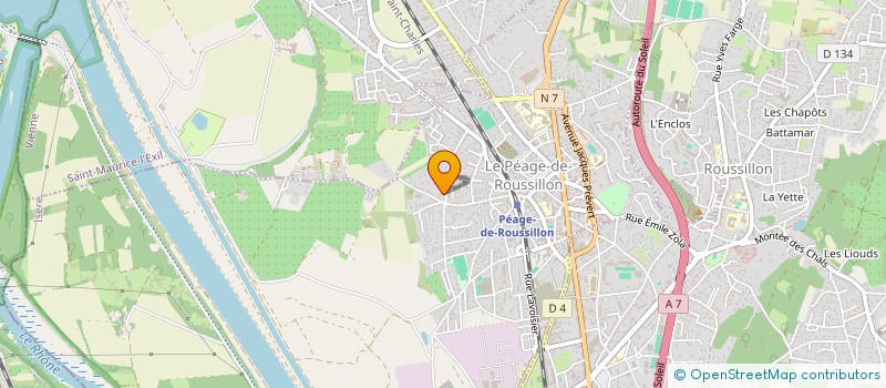 localisation de l'entreprise MADAME MURIELLE GUILLON  LE PEAGE-DE-ROUSSILLON
