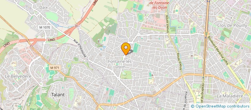 localisation de l'entreprise MADAME MURIELLE LEROY  FONTAINE-LES-DIJON
