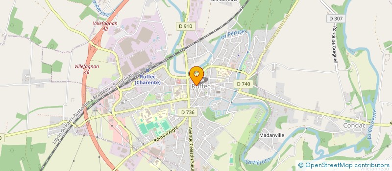 localisation de l'entreprise MADAME MURIELLE LEURQUIN  RUFFEC