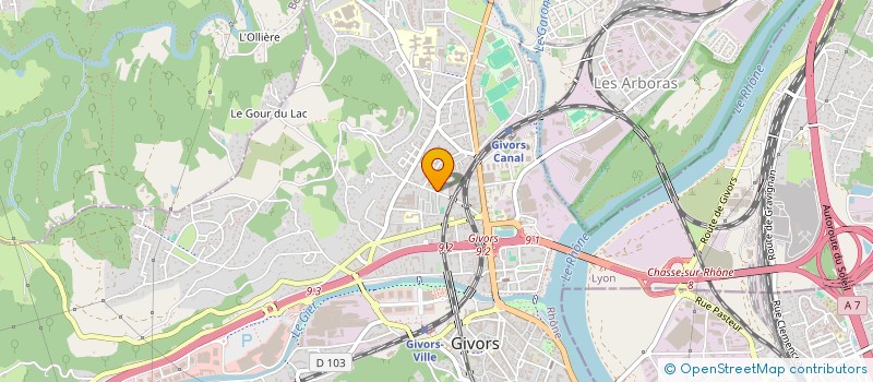 localisation de l'entreprise MADAME MURIELLE NGUEMEZI KITIO  GIVORS