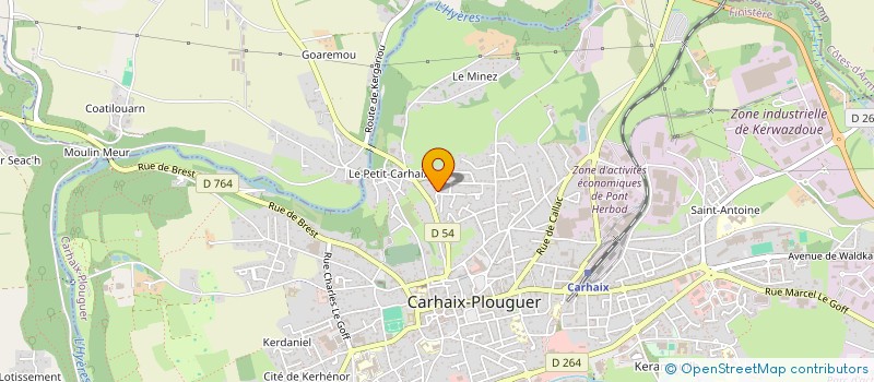 localisation de l'entreprise MADAME MURIELLE PARIS à CARHAIX-PLOUGUER