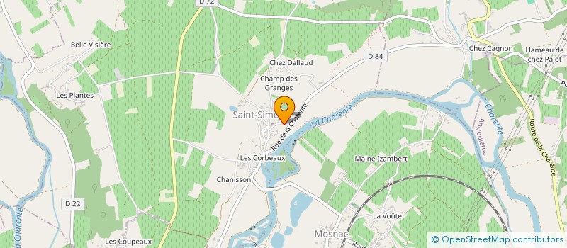 localisation de l'entreprise MADAME MURIELLE PELLAN  MOSNAC-SAINT-SIMEUX