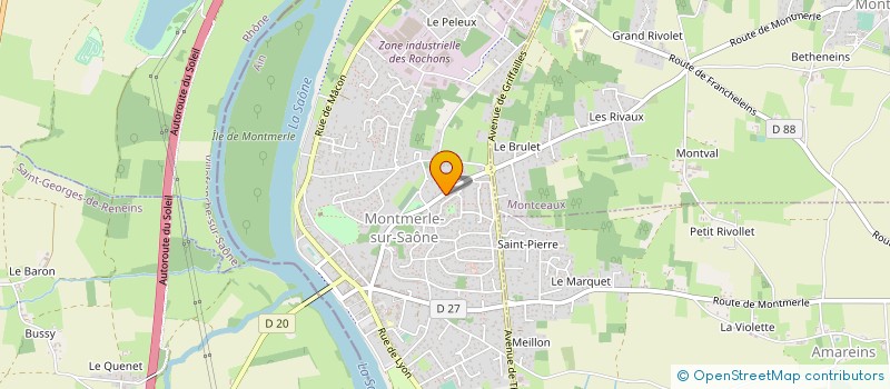 localisation de l'entreprise MADAME MURIELLE PERRIN à MONTMERLE-SUR-SAONE