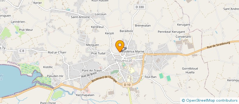 localisation de l'entreprise MADAME MURIELLE QUEMENER  PLOUESCAT