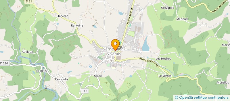 localisation de l'entreprise MADAME MURIELLE SALES à VERNOUX-EN-VIVARAIS