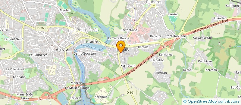 localisation de l'entreprise MADAME MYLANNE MONFORT  AURAY