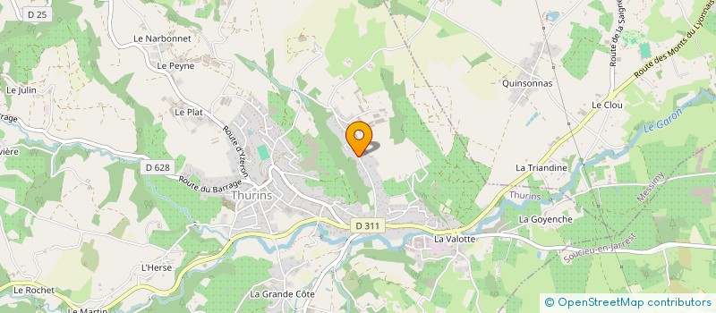 localisation de l'entreprise MADAME MYLENE BAILLET  THURINS