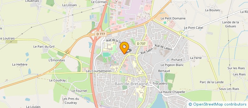 localisation de l'entreprise MADAME MYLENE BERTHELOT  BAIN-DE-BRETAGNE