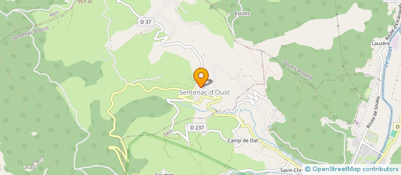 localisation de l'entreprise MADAME MYLENE BROCARD à SENTENAC D'OUST